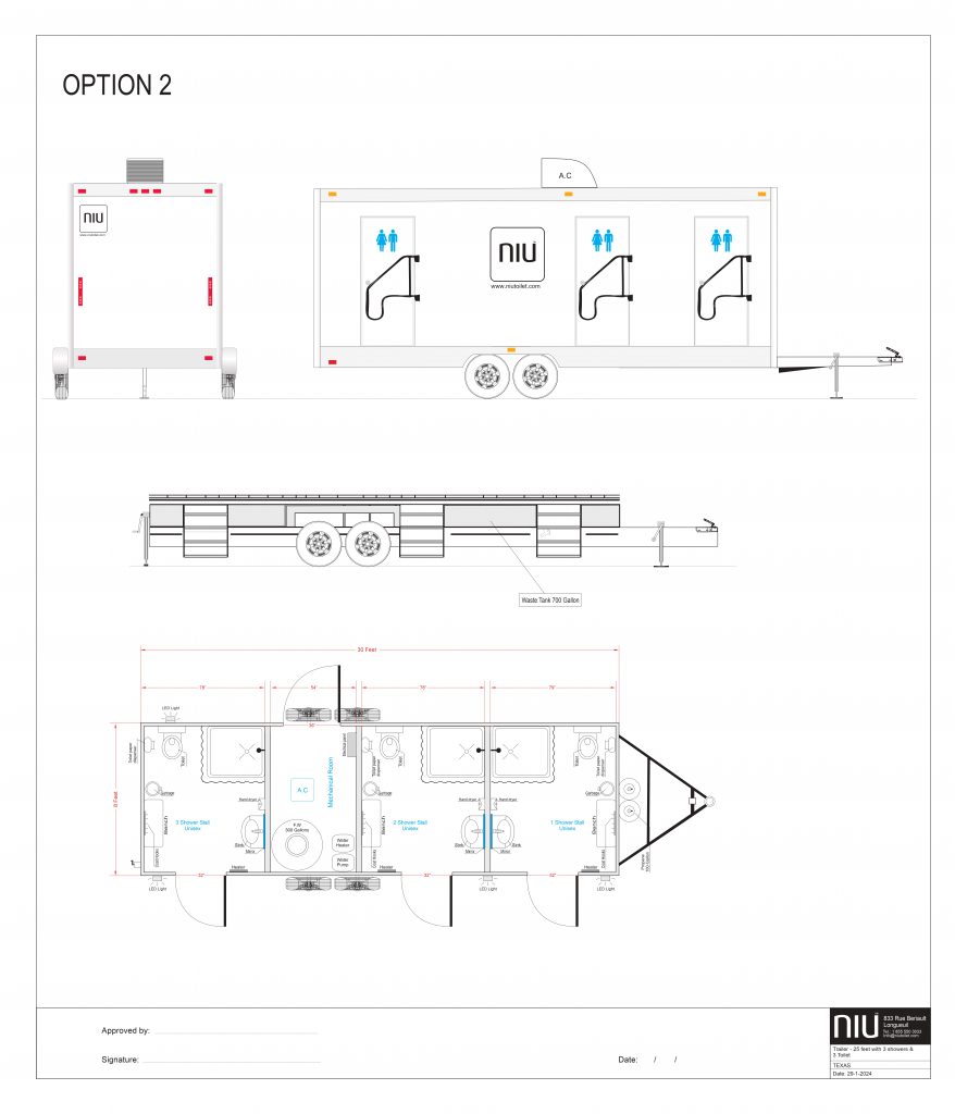 3- STATION Shower toilet trailer